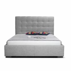 MOES LIAM STORAGE BED: GRAY LINEN