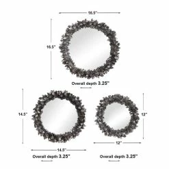 UTTERMOST ROCK CRYSTAL MIRRORS | SET OF 3