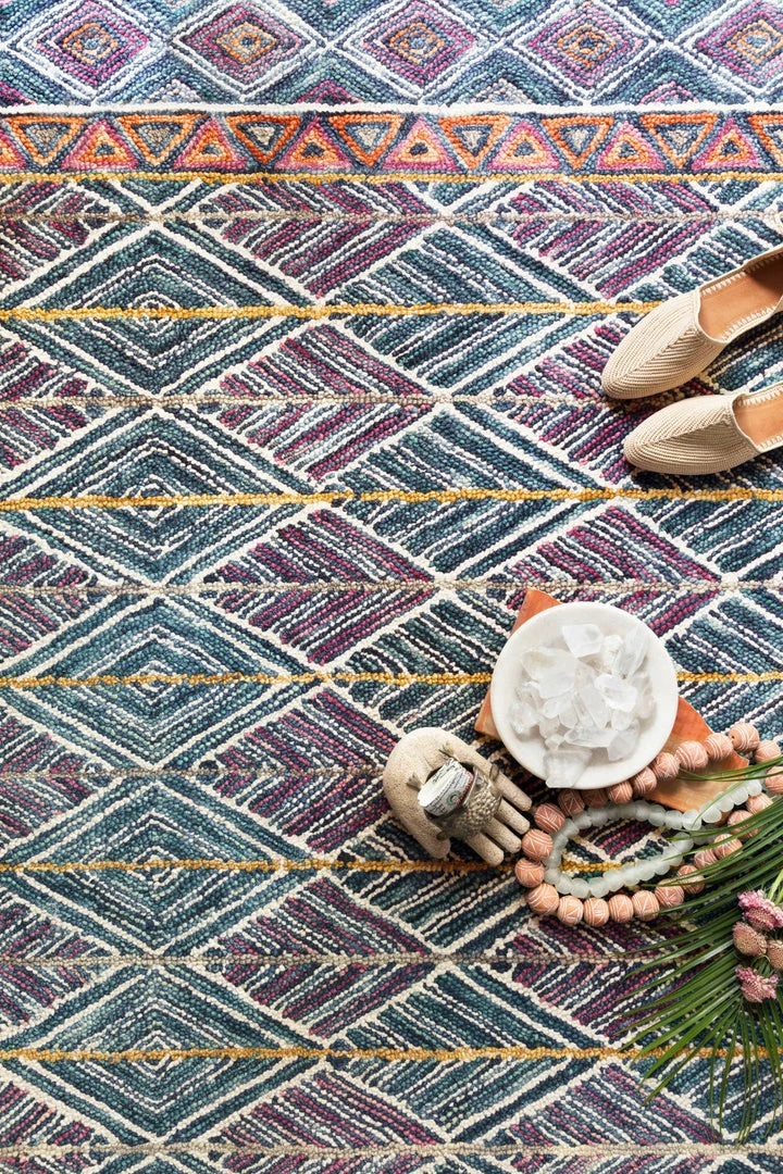 Flash Sale β€οΈ LOLOI PRITI 01 HOOKED WOOL RUG: TEAL, FIESTA π 3 LOLOI PRITI 01 HOOKED WOOL RUG: TEAL, FIESTA