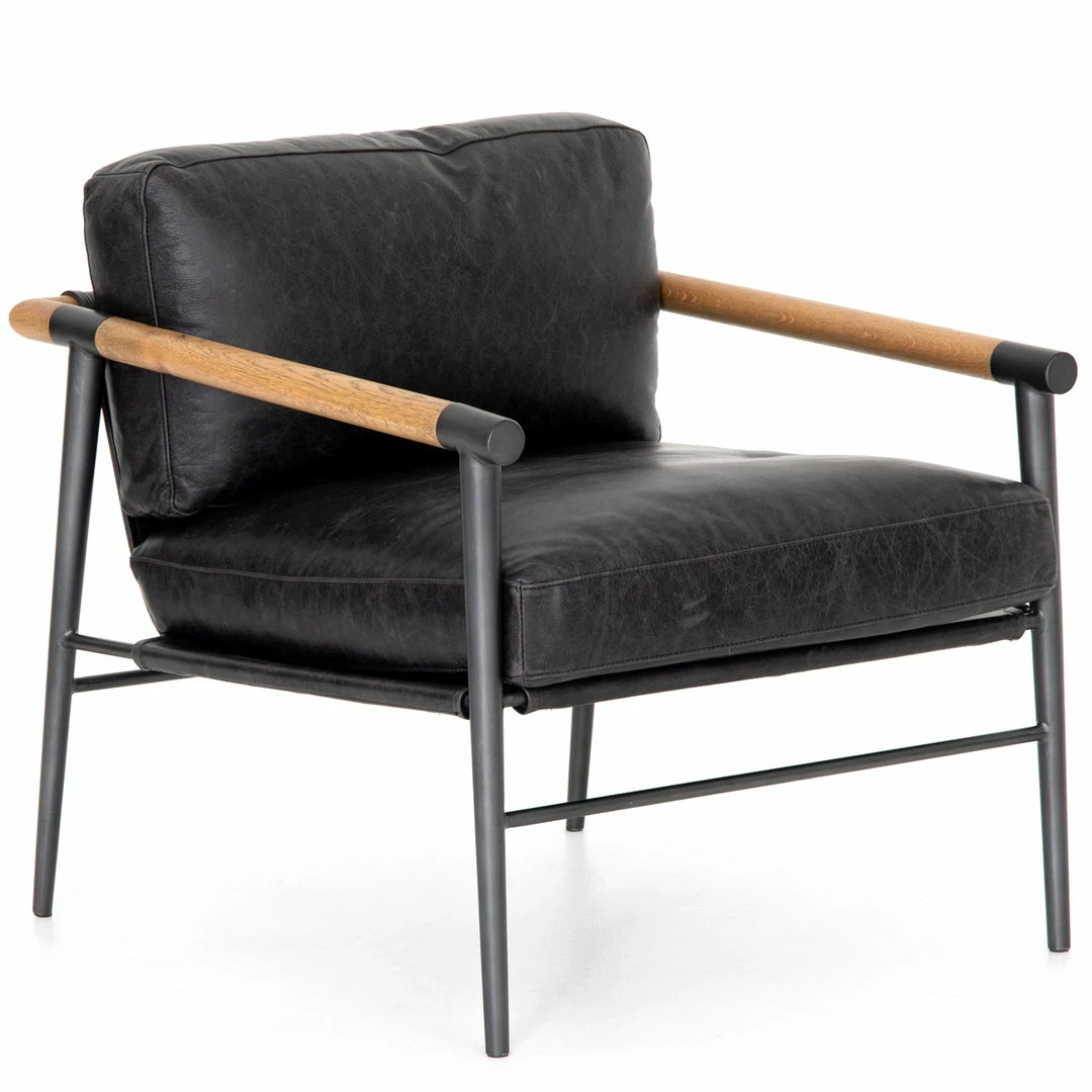 Best reviews of ๐ FOUR HANDS ROWEN VINTAGE BLACK LEATHER ARM CHAIR Furniture ๐งจ 2 FOUR HANDS ROWEN VINTAGE BLACK LEATHER ARM CHAIR Furniture