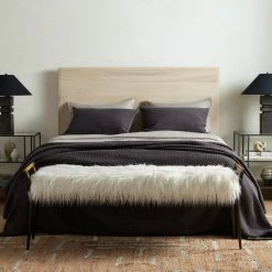 FOUR HANDS Furniture ROWEN MONGOLIAN CREAM FUR BENCH