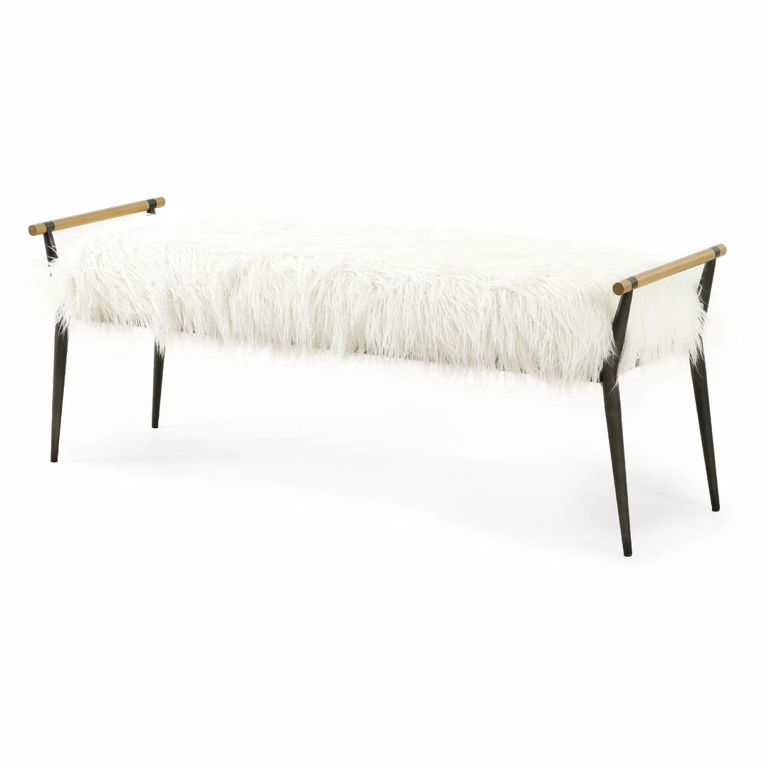Best Sale β FOUR HANDS Furniture ROWEN MONGOLIAN CREAM FUR BENCH π₯° 3 FOUR HANDS Furniture ROWEN MONGOLIAN CREAM FUR BENCH