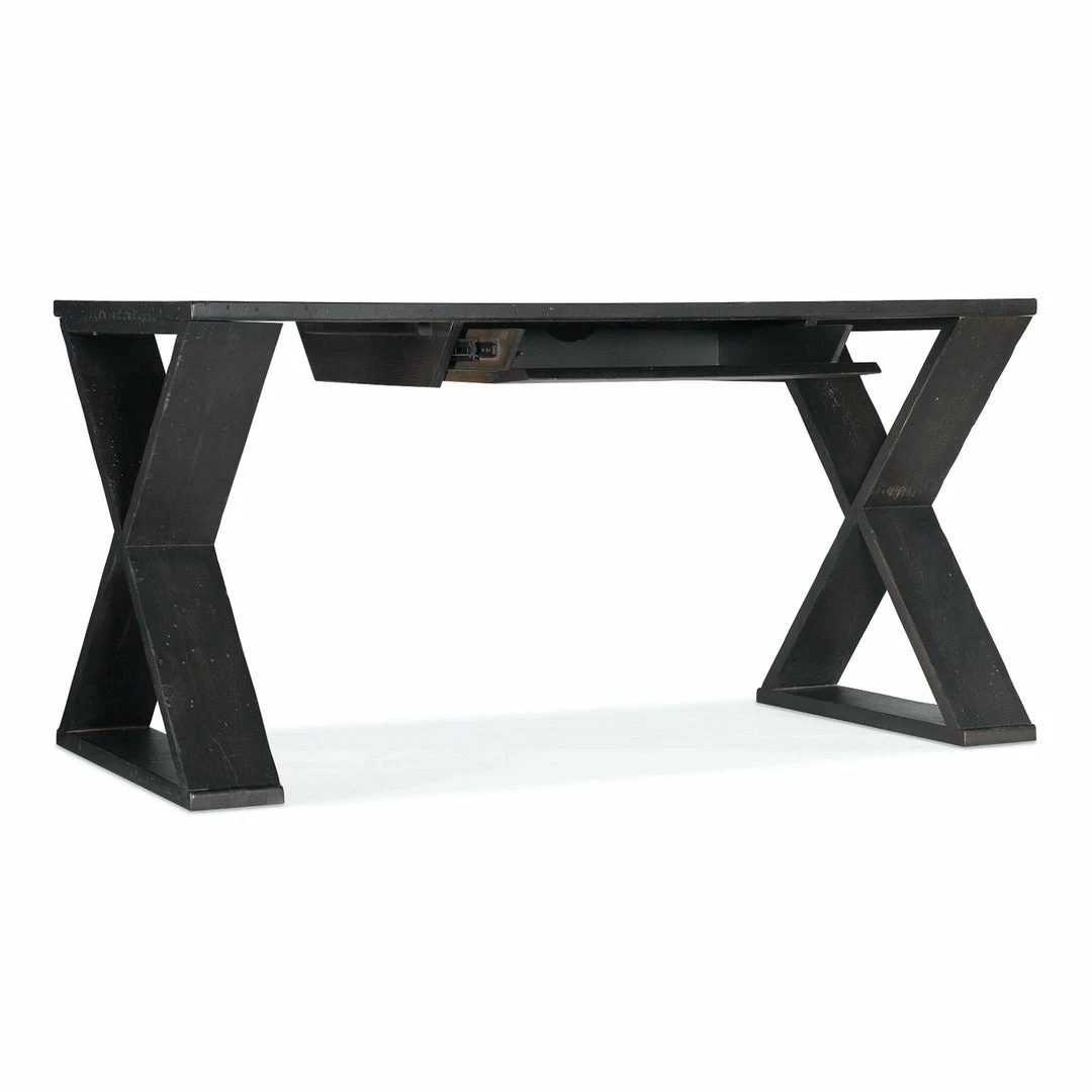 New π HOOKER RUSTIC BLACK X-BASE WRITING DESK π 2 HOOKER RUSTIC BLACK X-BASE WRITING DESK