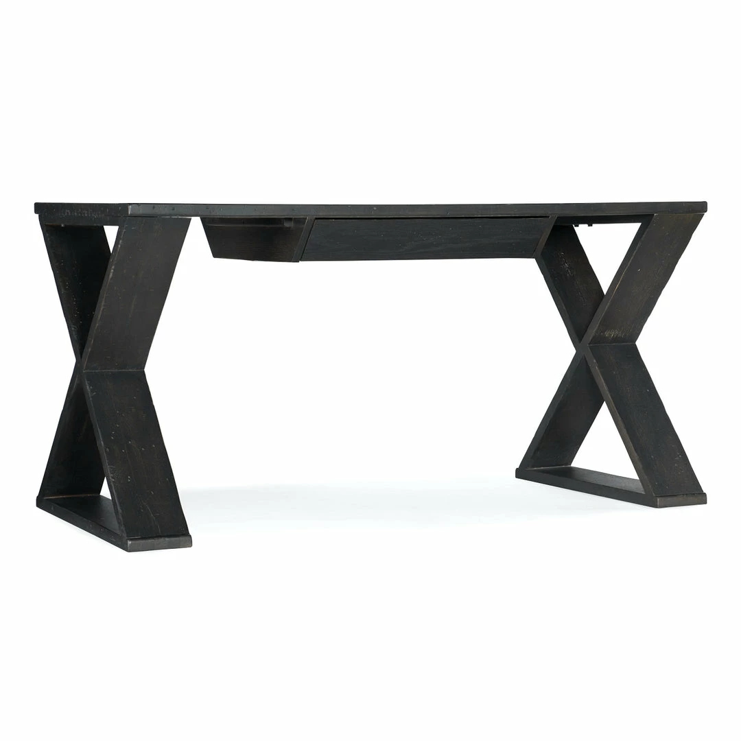 New π HOOKER RUSTIC BLACK X-BASE WRITING DESK π 1 HOOKER RUSTIC BLACK X-BASE WRITING DESK