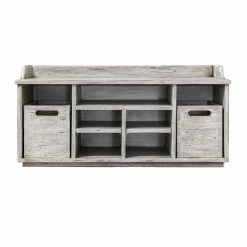 UTTERMOST Living Room RUSTIC WHITE STORAGE BENCH