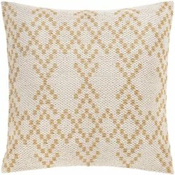 SURYA RYDER HONEY WHEAT DIAMOND KNIT PILLOW