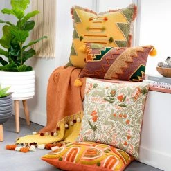 SURYA Pillows + Decor SAFRA EMBROIDERED PILLOW