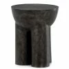 FOUR HANDS SANTE END TABLE: RAW BLACK