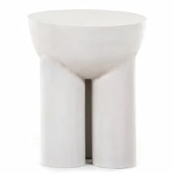 FOUR HANDS SANTE END TABLE: MATTE WHITE Furniture