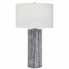 UTTERMOST SAYLOR COBALT STRIPED CERAMIC LAMP Lighting