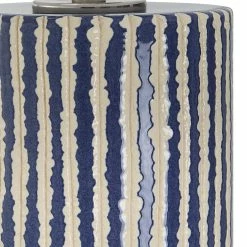 UTTERMOST SAYLOR COBALT STRIPED CERAMIC LAMP Lighting