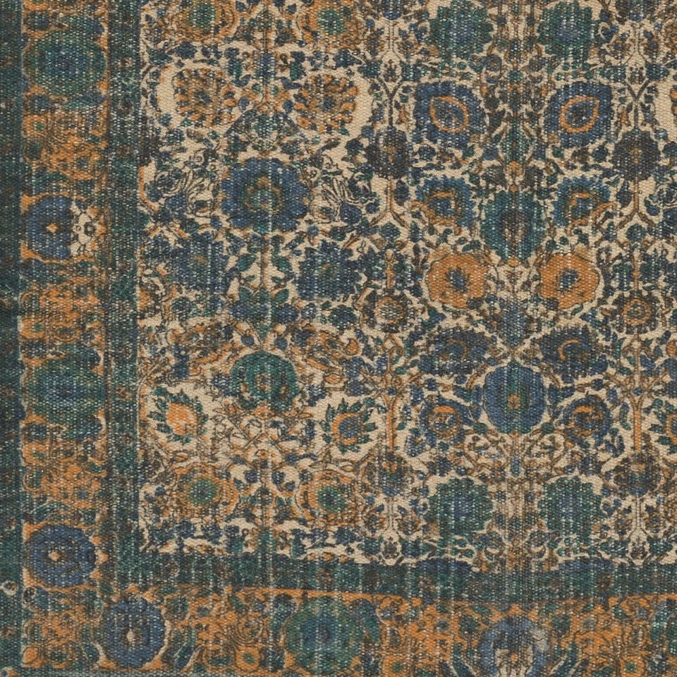 Top 10 π SURYA ANJA PRINTED JUTE RUG: NAVY, SAFFRON π 2 SURYA ANJA PRINTED JUTE RUG: NAVY, SAFFRON