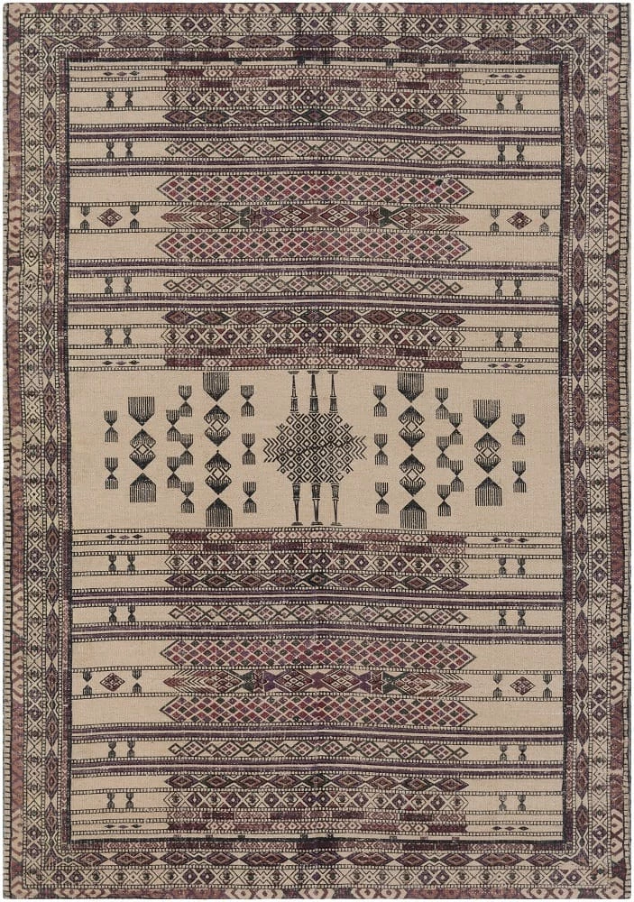Best Sale π SURYA AVIVA PRINTED JUTE RUG: EGGPLANT β 1 SURYA AVIVA PRINTED JUTE RUG: EGGPLANT