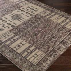 Best Sale π SURYA AVIVA PRINTED JUTE RUG: EGGPLANT β 5 SURYA AVIVA PRINTED JUTE RUG: EGGPLANT