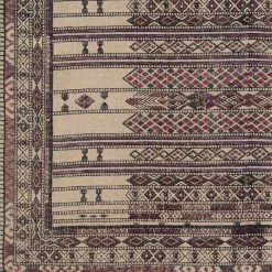 SURYA AVIVA PRINTED JUTE RUG: EGGPLANT