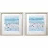 UTTERMOST "SEA GLASS SANDBAR" GLASS FRAMED PRINTS | SET OF 2