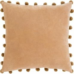 SURYA Pillows + Decor VELVET POM PILLOW