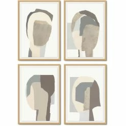 L ART "SHADOWS" GLASS FRAMED ART SERIES