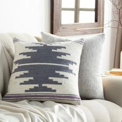 SURYA SHONA PILLOW: DENIM, PURPLE Pillows + Decor