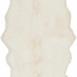 SURYA SHEEPSKIN HIDE RUG: WHITE