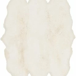 SURYA SHEEPSKIN HIDE RUG: WHITE