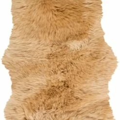 SURYA SHEEPSKIN HIDE RUG: CAMEL