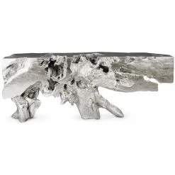 PHILLIPS COLLECTION SILVER LEAF FREEFORM ROOT CONSOLE Furniture