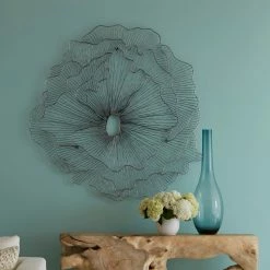 PHILLIPS COLLECTION Wall Sculptures + Decor SILVER POPPY FLOWER WALL DECOR