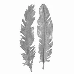 UTTERMOST SILVER SPARROW FEATHERS WALL DECOR | SET OF 2