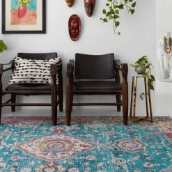 LOLOI SILVIA 02 RUG: TEAL, BERRY MULTI