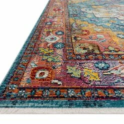 Budget 💯 LOLOI SILVIA 04 RUG: BLUE FIESTA ✨ 5 LOLOI SILVIA 04 RUG: BLUE FIESTA