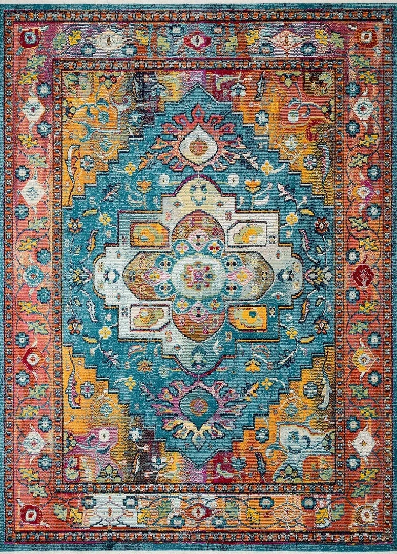 Budget 💯 LOLOI SILVIA 04 RUG: BLUE FIESTA ✨ 1 LOLOI SILVIA 04 RUG: BLUE FIESTA