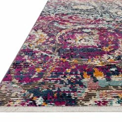 LOLOI SILVIA 05 RUG: MIDNIGHT, FUCHSIA