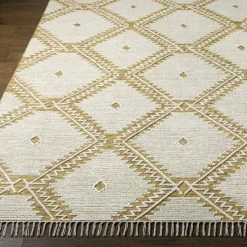 SURYA SIMI WOOL + COTTON TEXTURED FLATWEAVE: YELLOW Rug