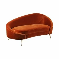 MOES SIXTIES ICON ORANGE VELVET CHAISE
