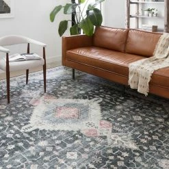 LOLOI ELSA VINTAGE PRINT RUG: GRAY