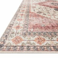 LOLOI ELSA VINTAGE PRINT RUG: IVORY, BERRY