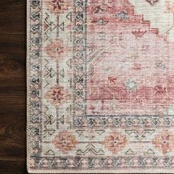 LOLOI ELSA VINTAGE PRINT RUG: IVORY, BERRY