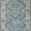 LOLOI ESME VINTAGE PRINT RUG: DENIM, TEAL