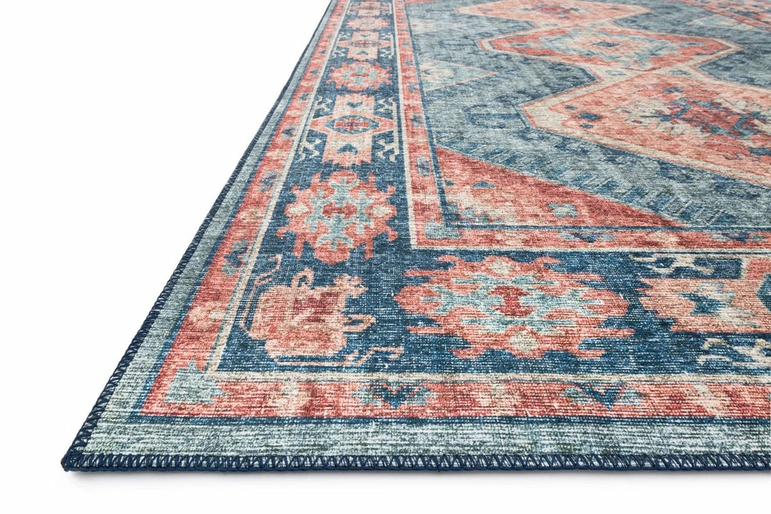 New ✨ LOLOI ESME VINTAGE PRINT RUG: TURQUOISE, TERRACOTTA ⌛ 8 LOLOI ESME VINTAGE PRINT RUG: TURQUOISE, TERRACOTTA
