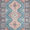 LOLOI ESME VINTAGE PRINT RUG: TURQUOISE, TERRACOTTA