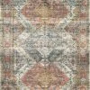 SURYA ELENE VINTAGE PRINT RUG: APRICOT, MIST MULTI