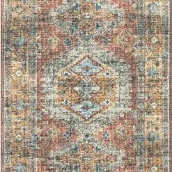 Best Sale ✔️ LOLOI EMALEE VINTAGE PRINT RUG: TERRACOTTA, SKY MULTI 😉 7 LOLOI EMALEE VINTAGE PRINT RUG: TERRACOTTA, SKY MULTI