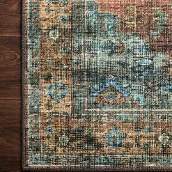 Best Sale ✔️ LOLOI EMALEE VINTAGE PRINT RUG: TERRACOTTA, SKY MULTI 😉 8 LOLOI EMALEE VINTAGE PRINT RUG: TERRACOTTA, SKY MULTI