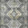 SURYA ELENE VINTAGE PRINT RUG: GRAPHITE, OLIVE