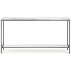 UTTERMOST SLIM SILVER MIRROR TOP CONSOLE
