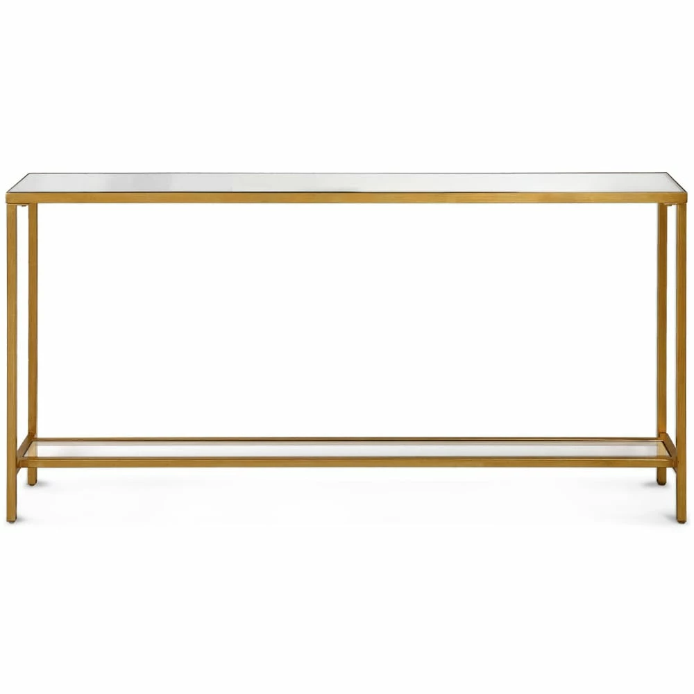 Brand new π UTTERMOST SLIM GOLD MIRROR TOP CONSOLE Living Room π₯ 1 UTTERMOST SLIM GOLD MIRROR TOP CONSOLE Living Room