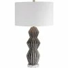 UTTERMOST SMOKED GEOMETRIC CERAMIC TABLE LAMP Lighting