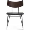 NUEVO Kitchen + Dining SOLI SEARED OAK DINING CHAIR: BLACK
