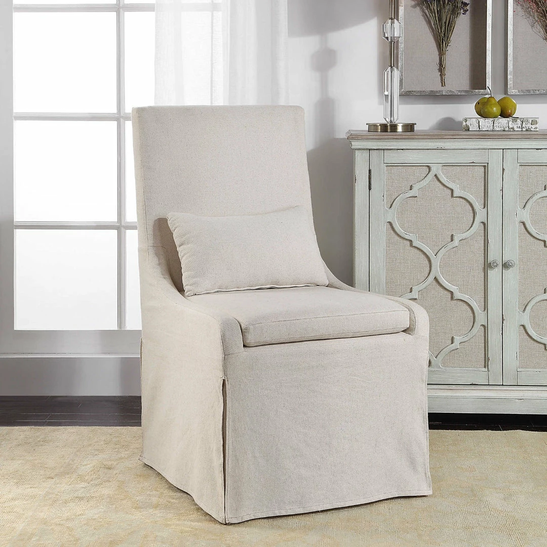 Top 10 ๐ UTTERMOST SOMA NATURAL LINEN SLIPCOVER DINING CHAIR โจ 6 UTTERMOST SOMA NATURAL LINEN SLIPCOVER DINING CHAIR